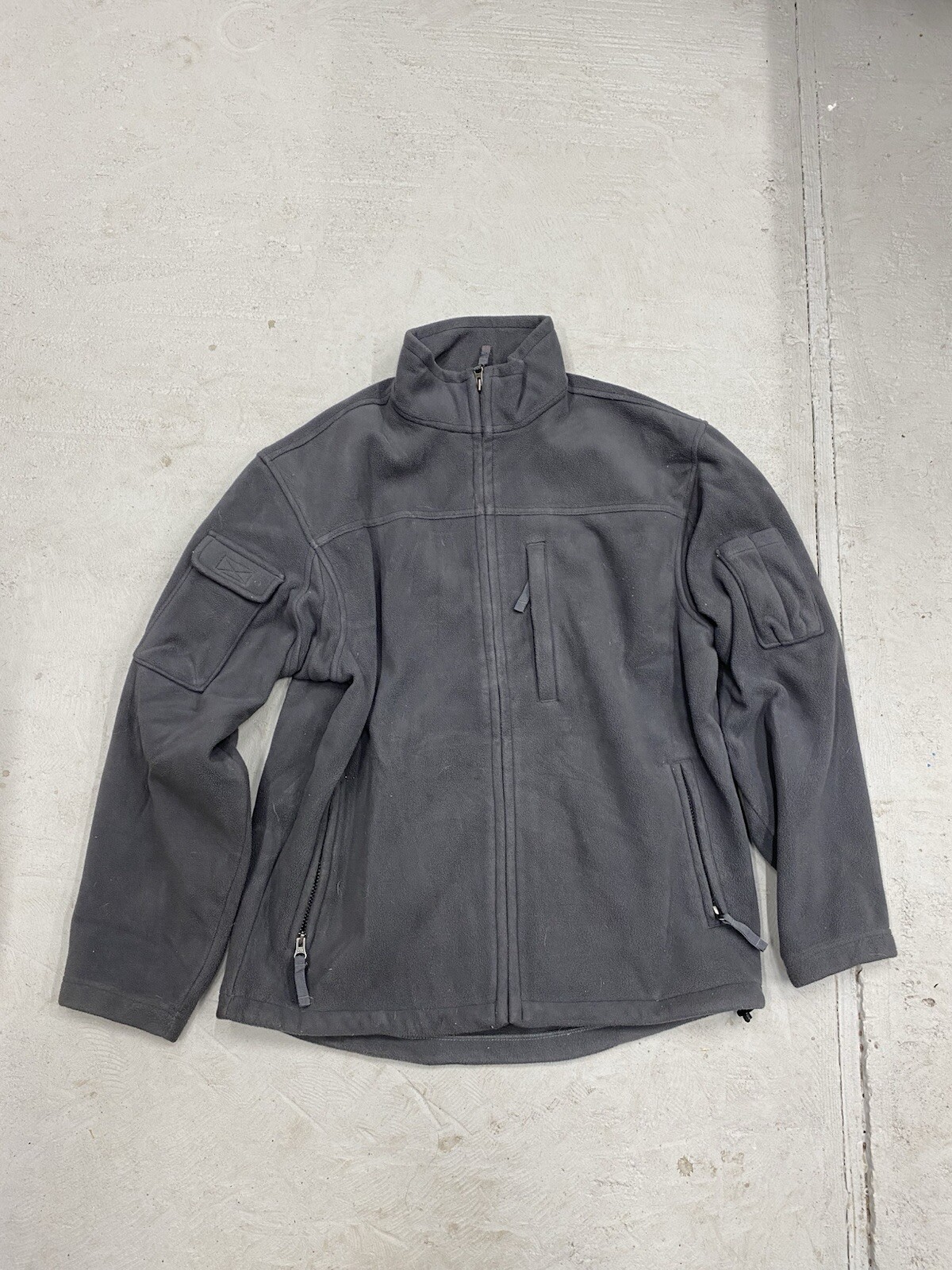 Duluth Trading Co Shoreman Fleece Jacket Men’s M Gray Utility Full Zip