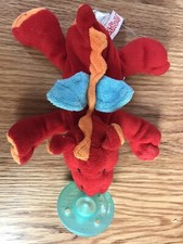 Wubbanub Pacifier Red Dragon Plush Toy Blue Wings Baby Boys Girls