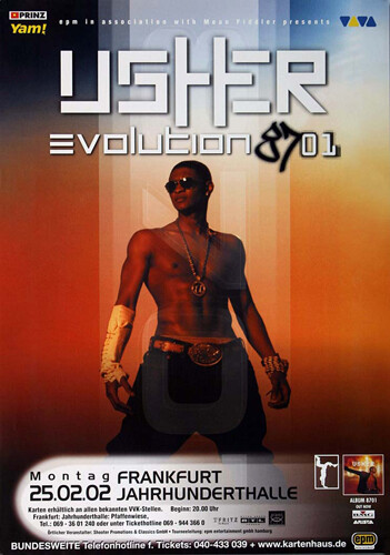 Usher - Evolution, Frankfurt 2002 | Konzertplakat | Poster-image