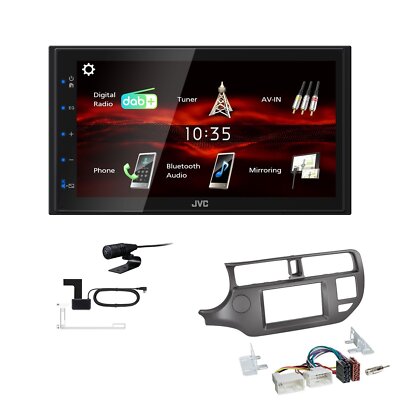 JVC KW-M180DBT 2DIN DAB+ Autoradio für KIA Rio III 2011-2015 anthrazit