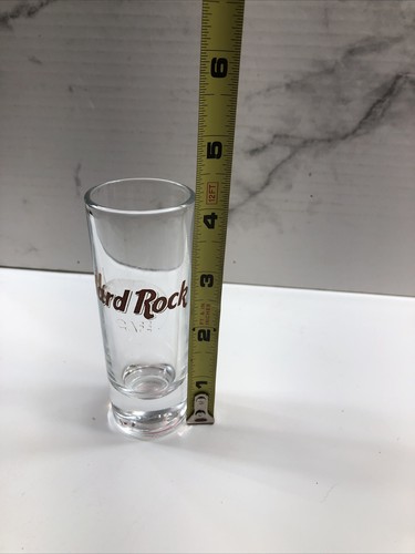 Hard Rock Cafe Shot Glass Brown Logo 4" Tall No Destination Collectible bar item - Bild 5 von 8