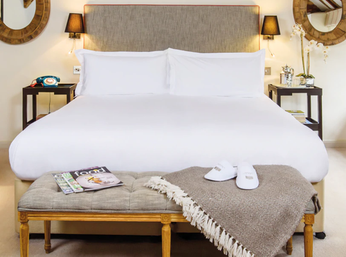 Lenzuolo Top Embrace Jacquard Bianco - Lenzuolo Letto Triplo 60/40 Supima Cotone/Poliestere - Foto 1 di 12