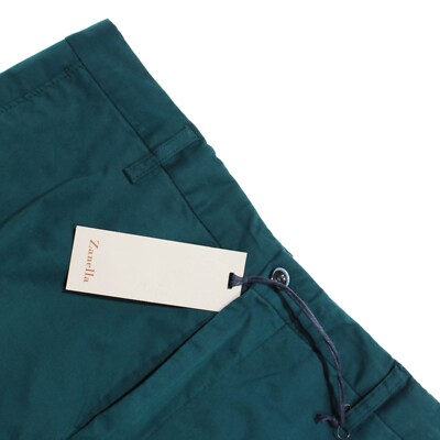 Zanella NWT Chinos / Casual Pants Size 32 US Noah In Solid Blue Cotton Blend