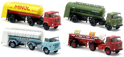 Brekina IFA W50 LKW Sattelzug Konvolut 4er Set DDR LPG VEB 1:87 in Brekina IFA W50 LKW Sattelzug Konvolut 4er Set DDR LPG VEB 1:87 in