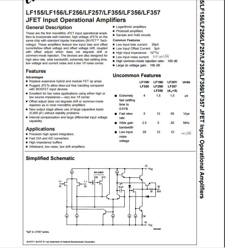 Lf356 Amplificador Operacional Jfet Pack 5 Unidades | Cuotas Sin Interés - Foto 12