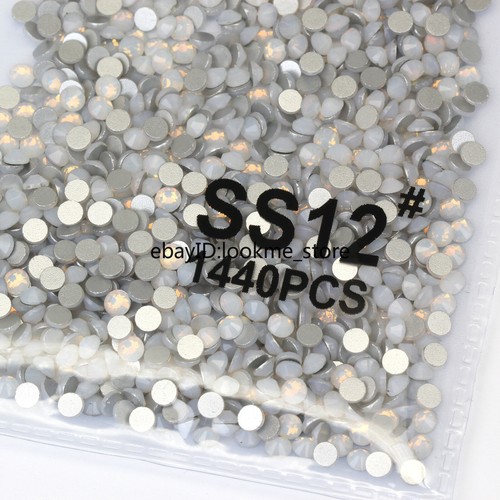 1440pcs 3mm ss12 Crystal Glass Flatback Rhinestones Gems Nail Art Crafts Beads - Picture 78 of 81