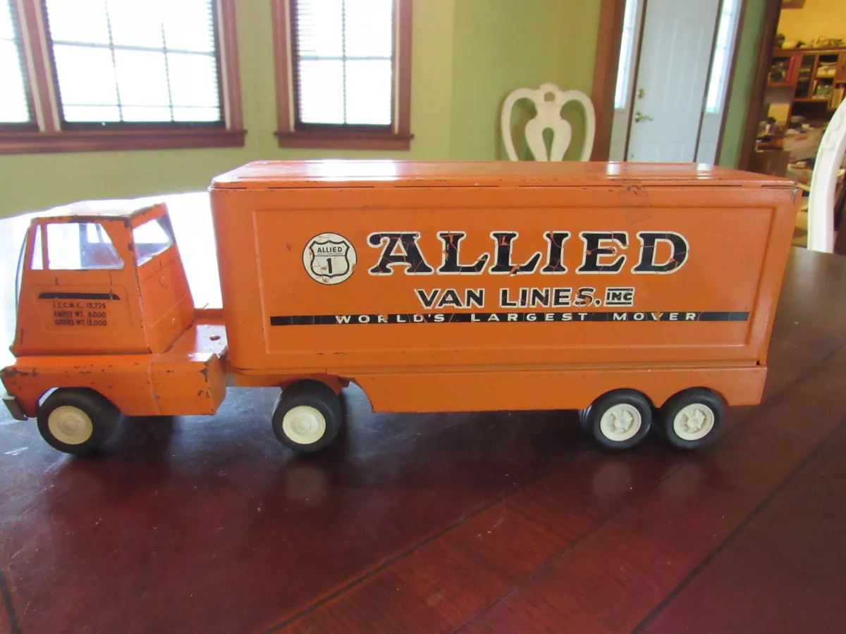 VINTAGE TONKA TOYS ALLIED VAN LINES TRACTOR TRAILER VERY GOOD