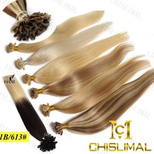 1.0g Fusion Pre bonded U/Nail Keratin Tip Ombre Remy Human Hair Extensions 50S