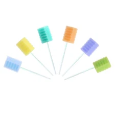 360 PCs Oral Swab Disposable Dental Swabstick Mouth Gum Sponge 6 Color Soft Foam