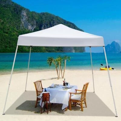 10'x10' Outdoor EZ Pop Up Gazebo Canopy Fold Waterproof Tent White