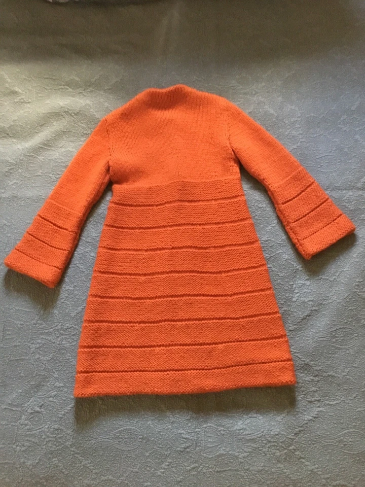 Cárdigan de Colección Para Mujer Tejido a Mano Suéter Calabaza Mandarina Naranja Otoño Invierno S Foto 3 de 4