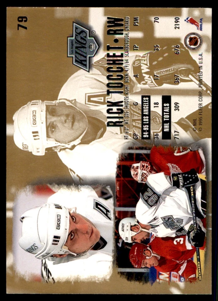 1995-96 Ultra Rick Tocchet Los Angeles Kings #79 - Image 2 of 2
