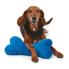 Zanies Mega Plush Bone Dog Toy 16.5" Large Toys Red Blue Pet Gift 2 Squeakers