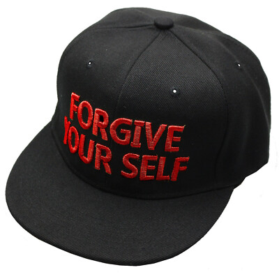 Basecap Schirmmütze Kappe Cap Trucker Flat Brim ''FORGIVE YOUR SELF'' rot