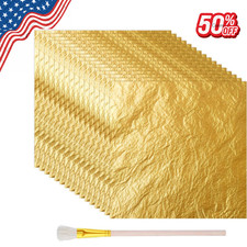 GOLD Leaf 100 Sheets Genuine 24K999 1000 Food Gilding Pure Leaves For Decoration