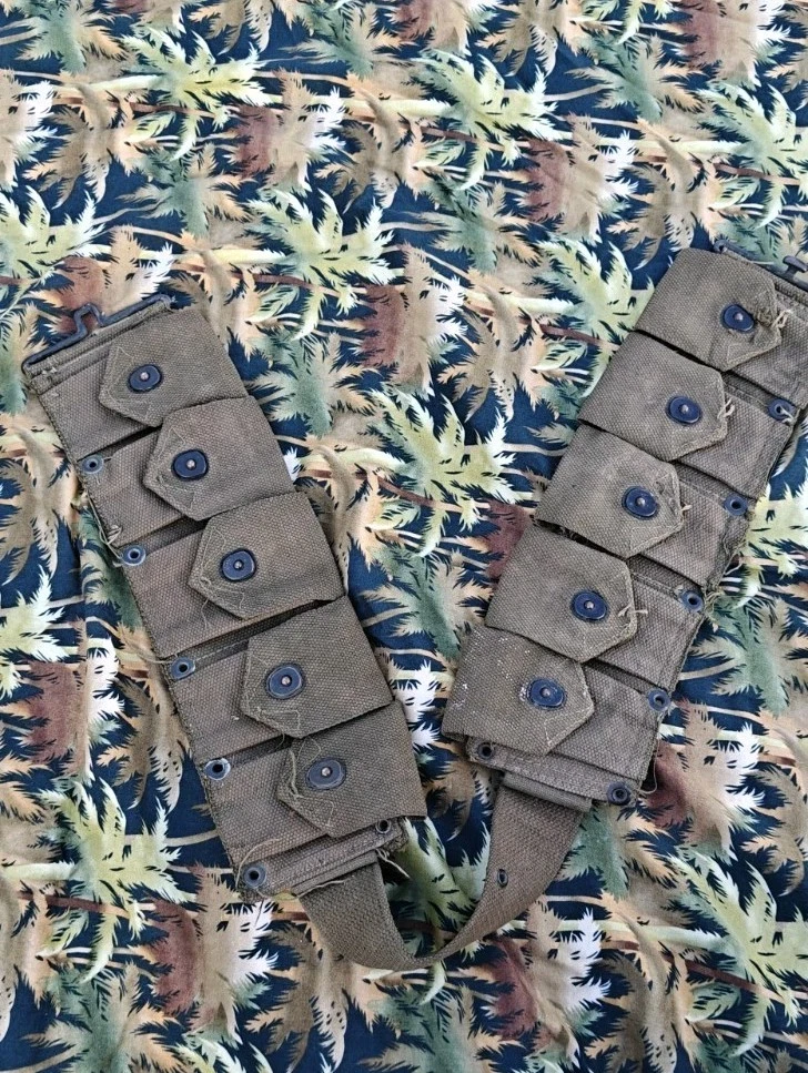 Garand Cartridge Belt In Original Ww Ii Us Field Gear & Equipment