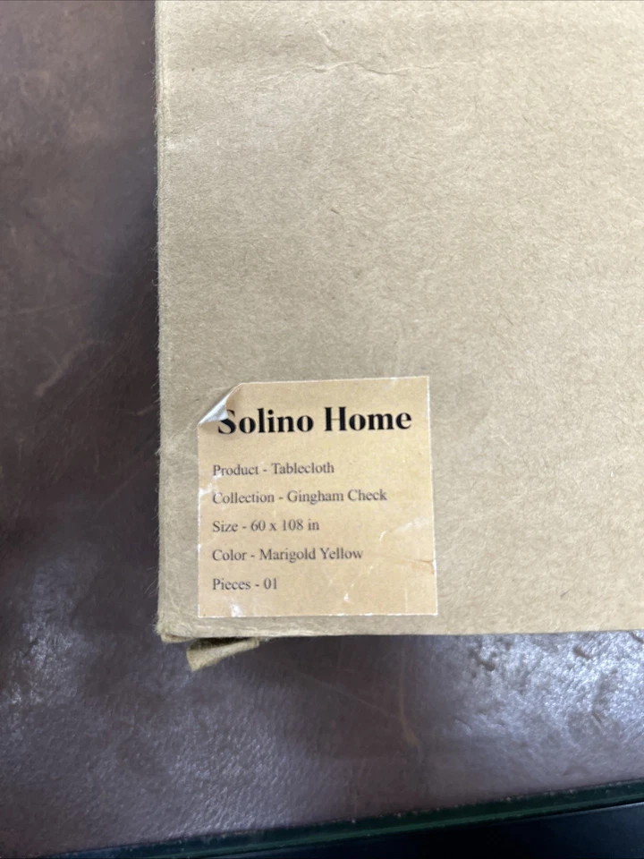 Solino Home Linen Gingham Tablecloth 60 x 108 Inch - 100% Pure Linen Table Cloth - Image 3 of 4