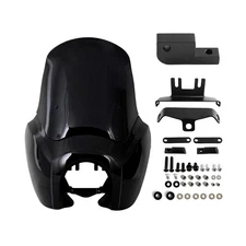 FATECIM Headlight Fairing with 15'' Blackout Windshield Windscreen for Harley...