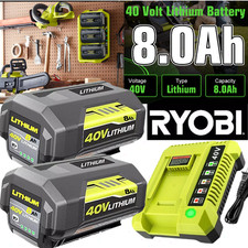 8.0Ah Battery For Ryobi 40 Volt OP4050 OP40602 OP40261 Lithium Battery/Charger