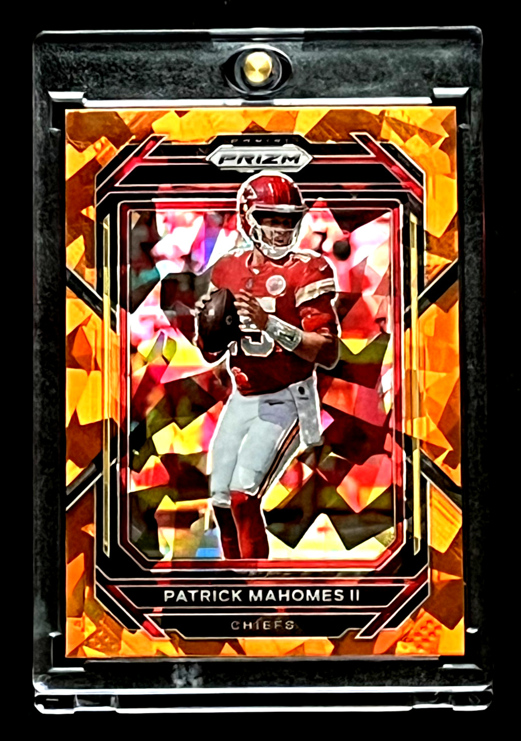 Patrick Mahomes II 2022 Panini Prizm Orange Cracked Ice Kansas City Chiefs #139