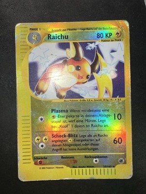 Pokémon Raichu 25/165 Reverse Holo Deutsch Expedition 2002 Played