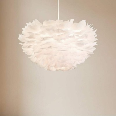 Nordic Feather Pendant Light LED Modern Living Room Bedroom Dining Ceiling Lamp