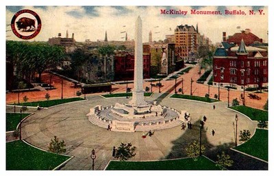 Postcard MONUMENT SCENE Buffalo New York NY m/09 AP6612