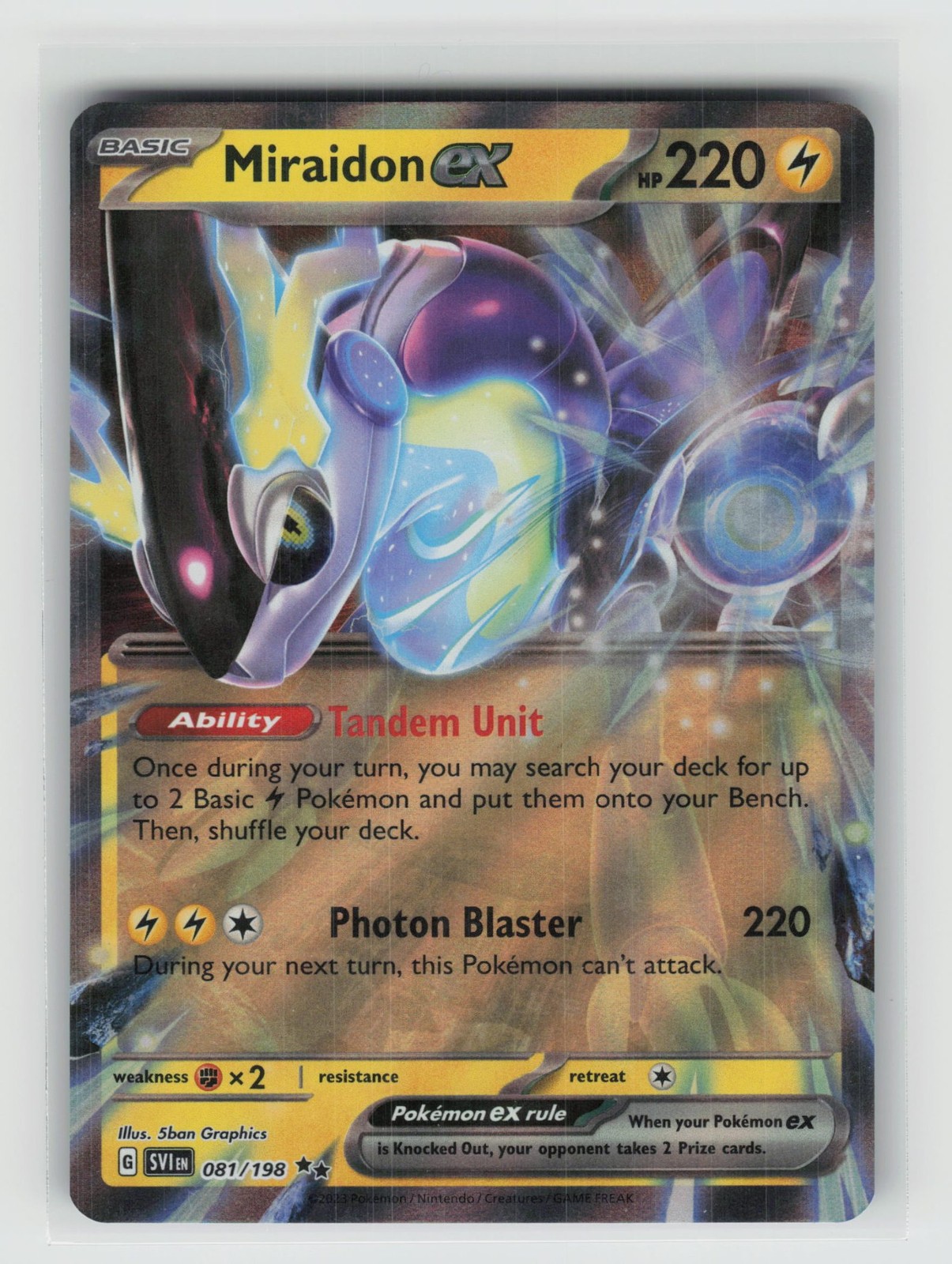 Miraidon ex Holofoil Scarlet & Violet Base Set [SVI - 081/198] Pokemon NM