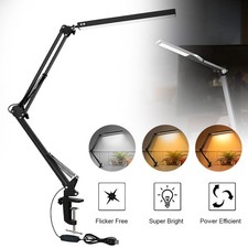 Image of Adjustable Reading Desk Lamp Tall Angled Table Spotlight LED Light Night Light