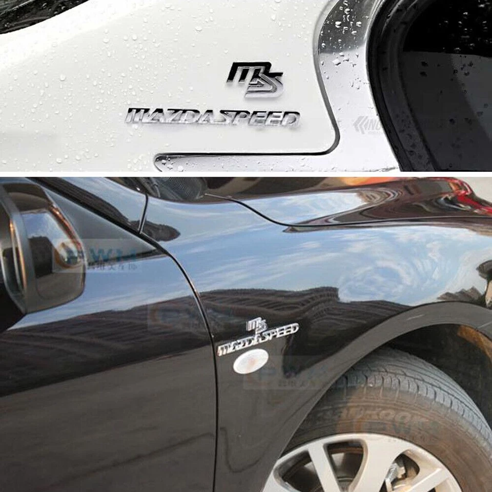 1x MS MazdaSpeed emblema maletero trasero insignia 3D para Mazda CX-5 CX-7 323 Axela Atenza Foto 4 de 4