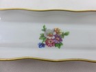 Pair Leclair Limoges Olive Dishes LEC Hand Painted Flowers Scalloped Edge 8.5" — photo 4