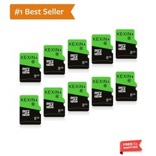 8GB Micro SD Cards Bulk with SD Adapter microSDHC Memory Card UHS-I C10 20Pac...