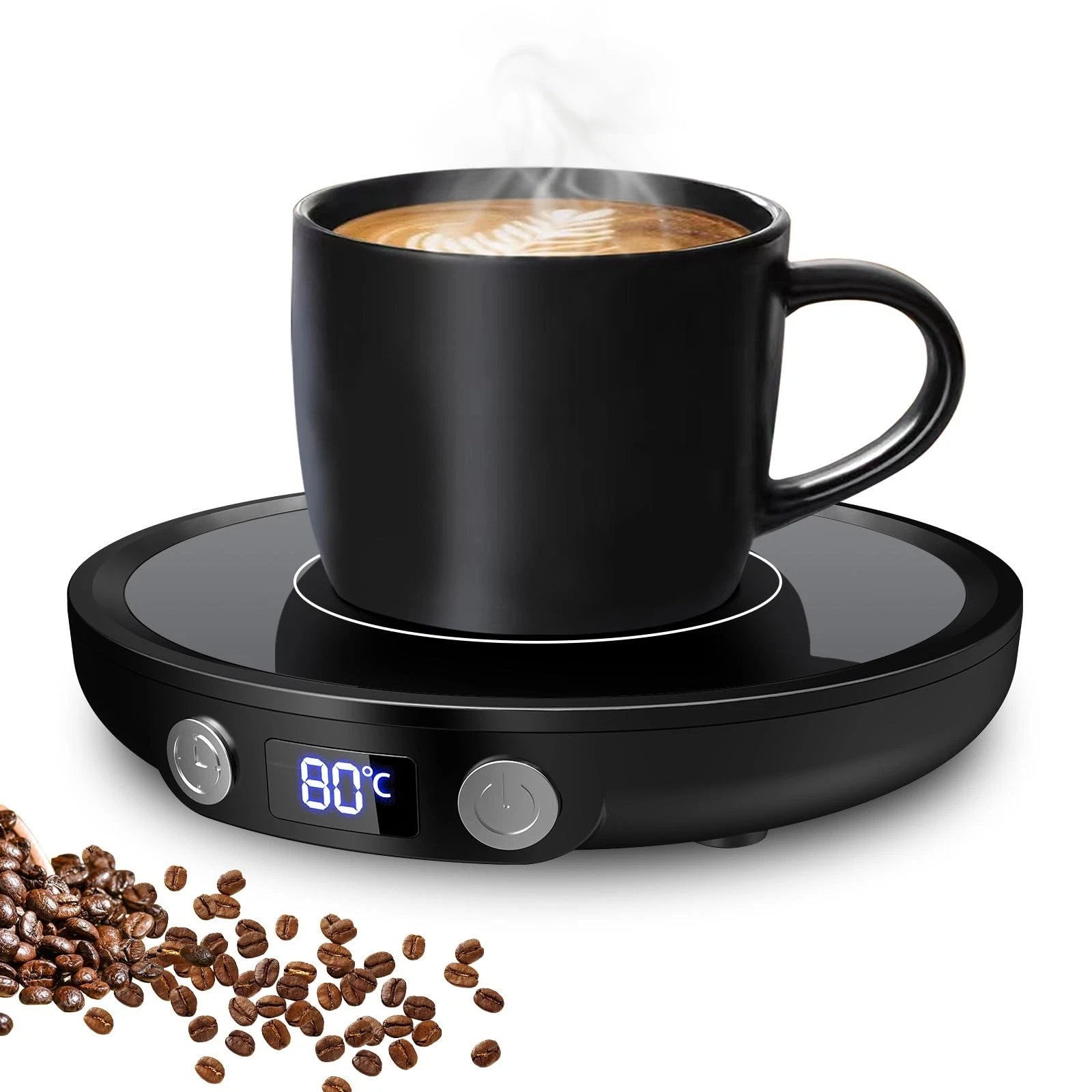 MQFORU Mug Warmer, Coffee Warmer for Desk, 15 cm (W) x 4 (H), Black