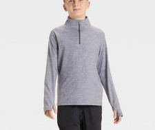 Boys' Soft Stretch 1/4 Zip Layered Sweatshirt - All In Motion XL 14 