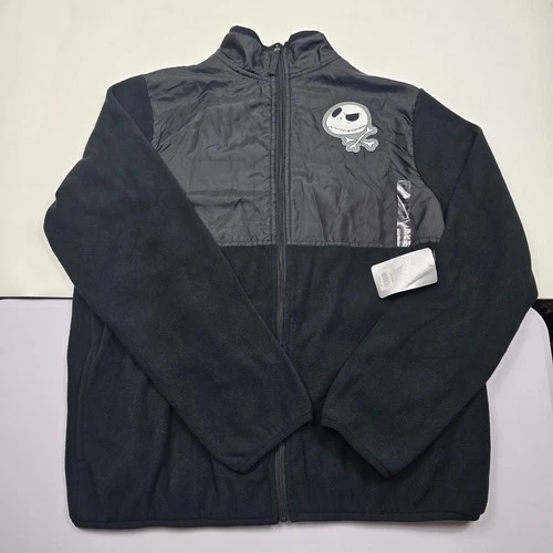 Disney Jack Skellington Jacket Mens Medium Fleece Zip Nightmare Before Christmas - product listing photo