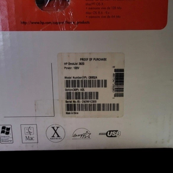 HP Deskjet 3820 Color Inkjet Printer - NOS New Old Stock - Image 4 of 4