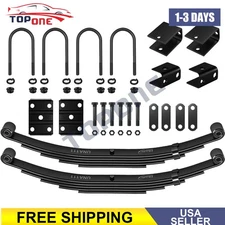 For 6000lb 6K Single Trailer Axle 5 Leaf Leaf Springs + U-bolt + Hanger Kit