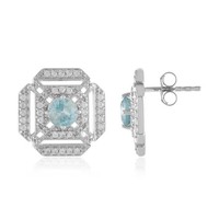 Ratanakiri Zirkon Platin Silber Ohrringe