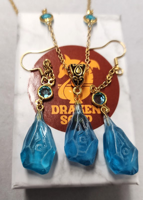 Draken Soup Arcane Jayce Victor Rune League Of Legends Earring & Necklace Set