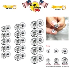 Versatile 120 Sets of Stainless Steel Snap Buttons - Ideal for Sewing Projects