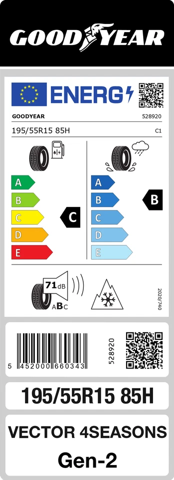Goodyear Vector 4Seasons Gen-2 195/55 R15 85H M+S Ganzjahresreifen - Bild 2 von 2