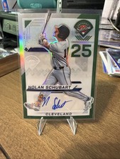 2025 Panini Prospect Edition Nolan Schubart Auto Green Prizm #119 SP Indians