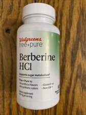 Walgreens Berberine HCl 500mg, 60 Capsules - Gluten Free, Vegetarian  Non-GMO
