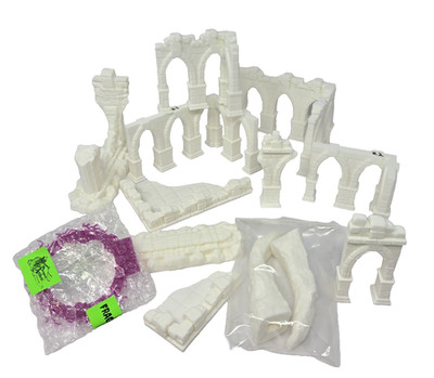 Sci-Fi Ruins Arches Scatter Terrain Modular Walls Columns RPG Wargaming 28 32mm
