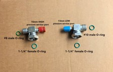 Sanden Tecumseh York 209210 Compressor Adapters Low High Service Ports