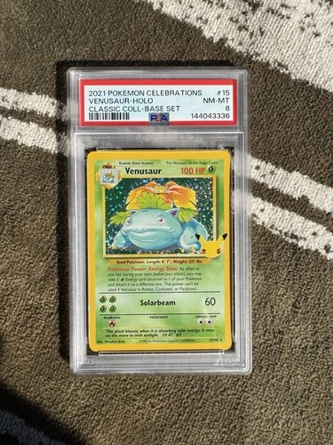 2021 POKEMON CELEBRATIONS CLASSIC COLL #15 VENUSAUR-HOLO PSA 8