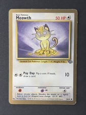 Carta Promo Pokémon TCG Meowth Jungle 1999 Bordura Oro 56/64