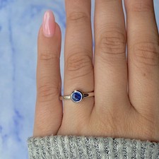 Blue Kyanite Ring / 925 Sterling Silver Ring / Healing Gemstone / Gifts for her