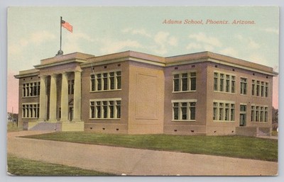 Vintage Adams School Phoenix Arizona Postcard S. H. Kress Sexichrome
