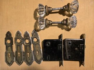 Pair Of YALE Antique Art Deco Door Hardware No Keys